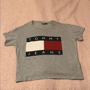 Grey Short Sleeve Tommy Jeans Shirt